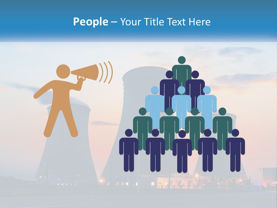 A Power Plant With Smoke Coming Out Of It PowerPoint Template