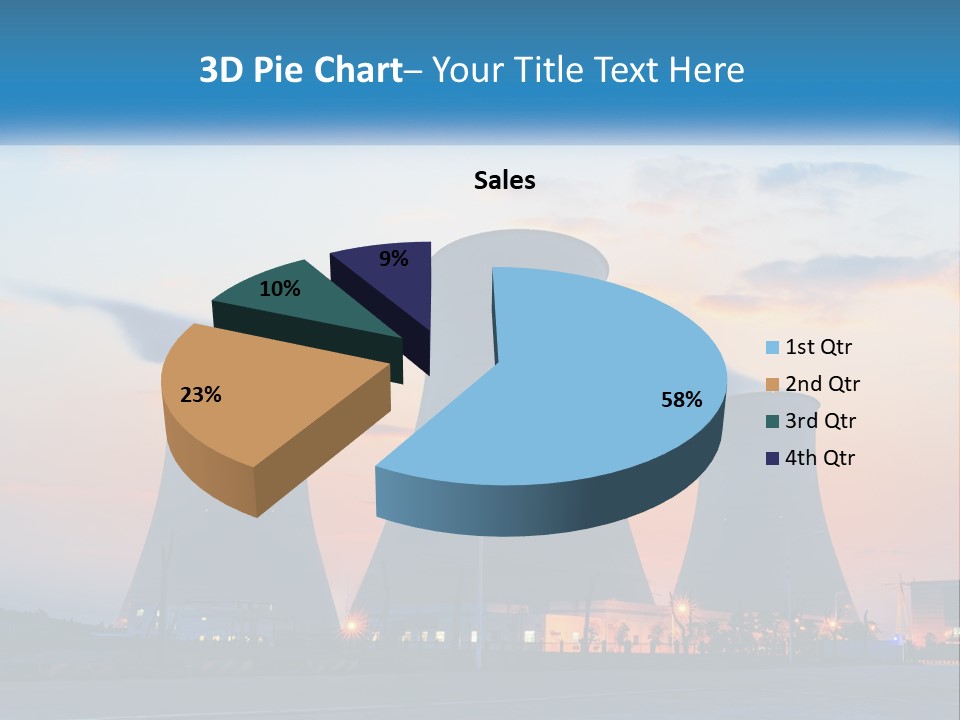 A Power Plant With Smoke Coming Out Of It PowerPoint Template