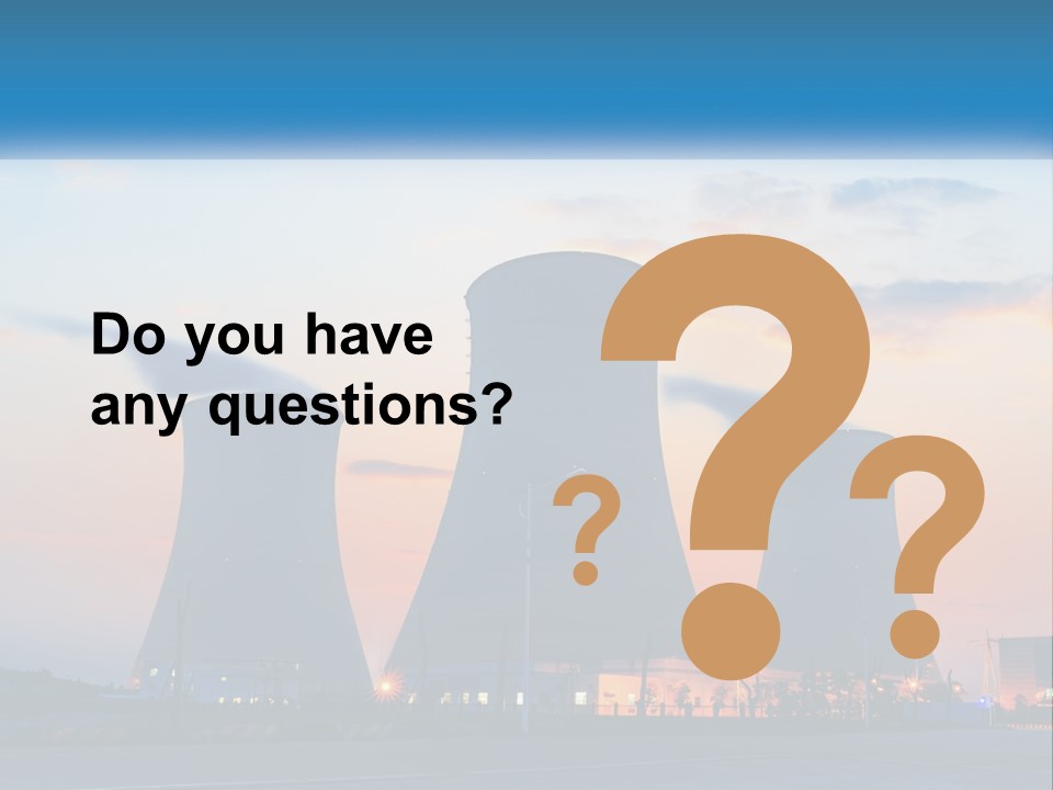 A Power Plant With Smoke Coming Out Of It PowerPoint Template