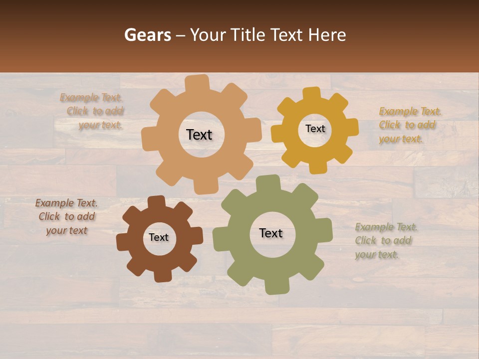 A Wooden Paneled Wall With A Name Of Presentation PowerPoint Template