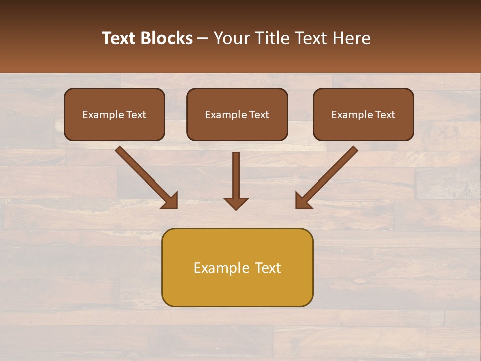 A Wooden Paneled Wall With A Name Of Presentation PowerPoint Template