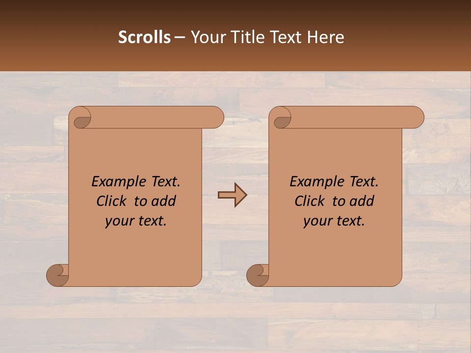 A Wooden Paneled Wall With A Name Of Presentation PowerPoint Template