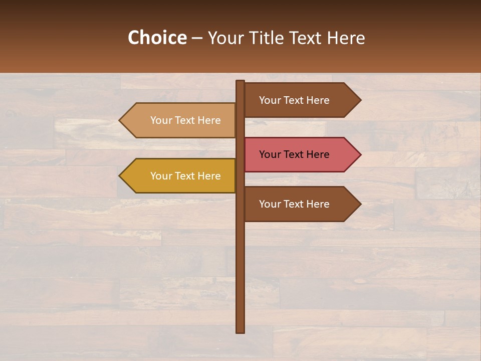 A Wooden Paneled Wall With A Name Of Presentation PowerPoint Template