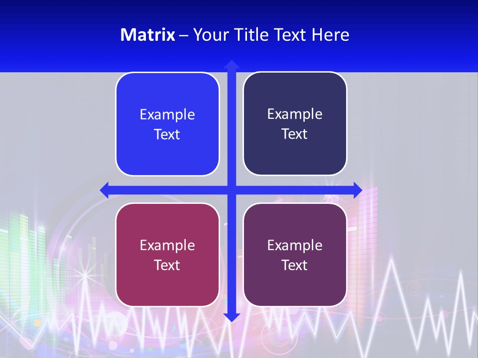 A Colorful Abstract Background With Sound Waves PowerPoint Template