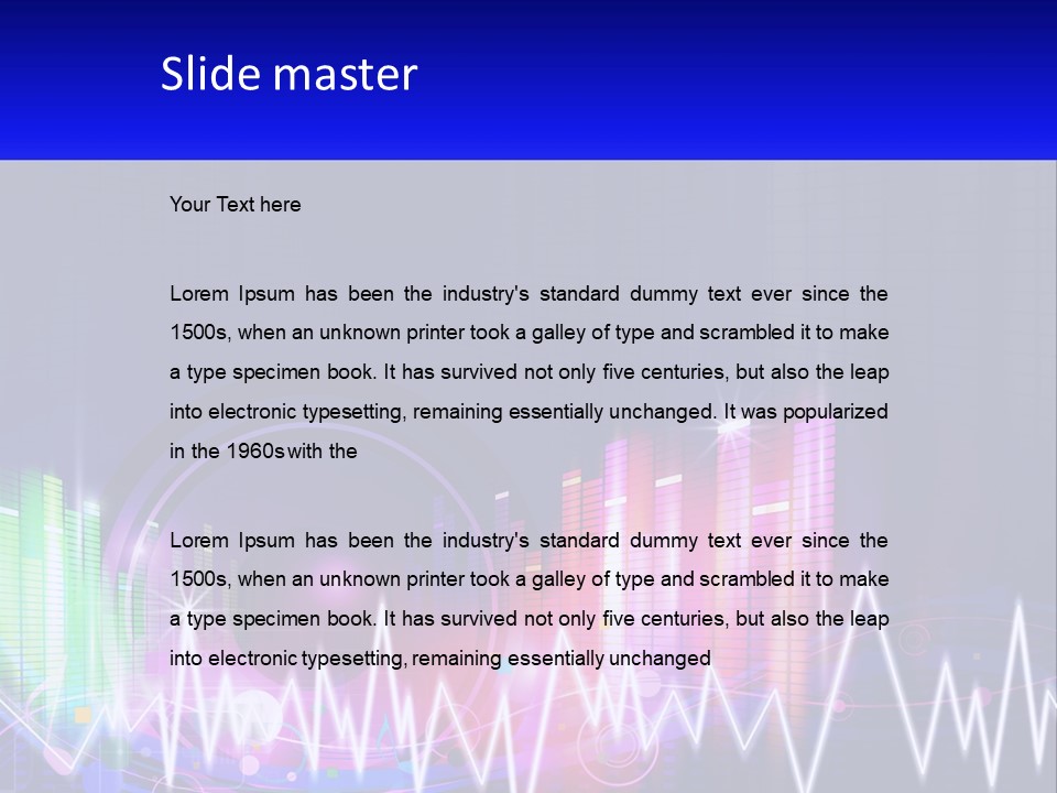 A Colorful Abstract Background With Sound Waves PowerPoint Template