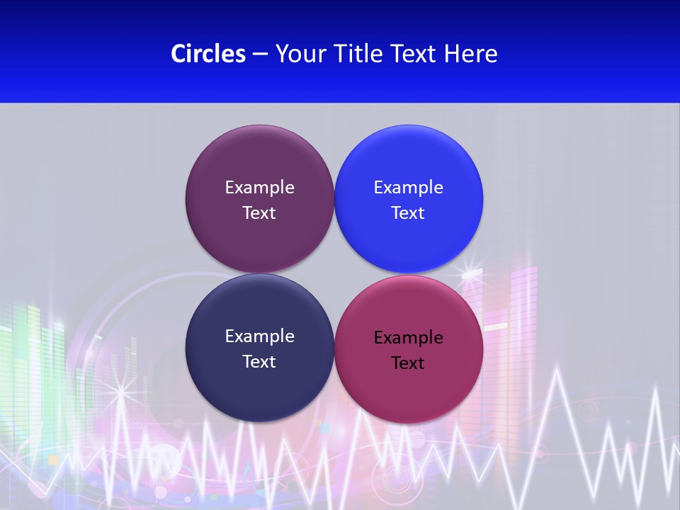 A Colorful Abstract Background With Sound Waves PowerPoint Template