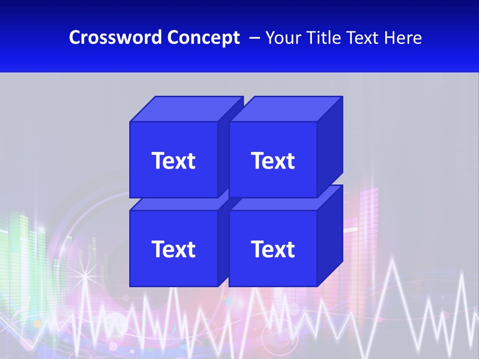 A Colorful Abstract Background With Sound Waves PowerPoint Template