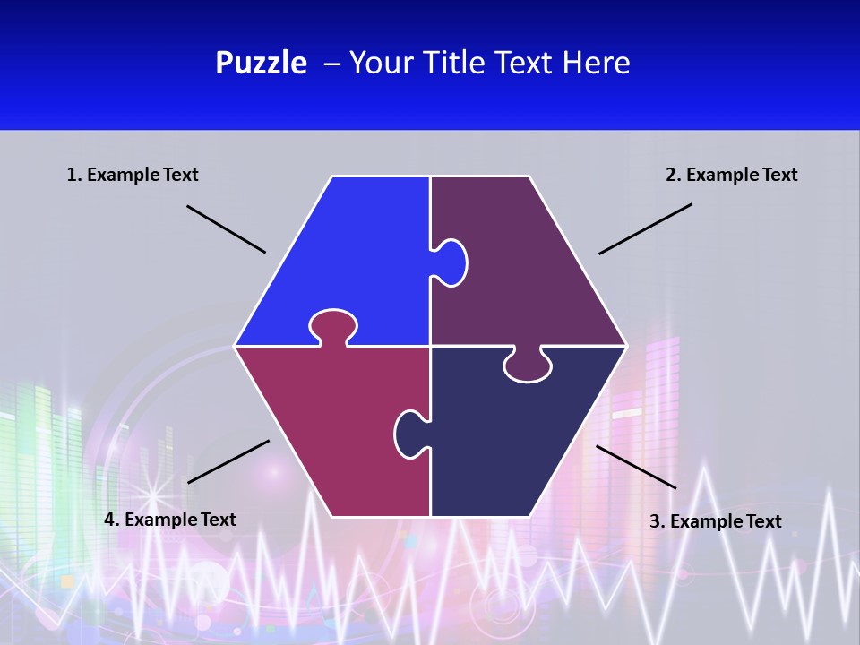 A Colorful Abstract Background With Sound Waves PowerPoint Template