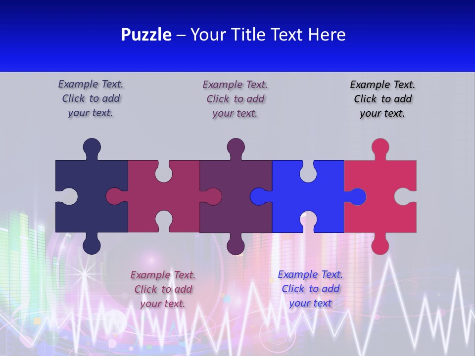 A Colorful Abstract Background With Sound Waves PowerPoint Template