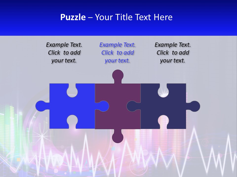 A Colorful Abstract Background With Sound Waves PowerPoint Template