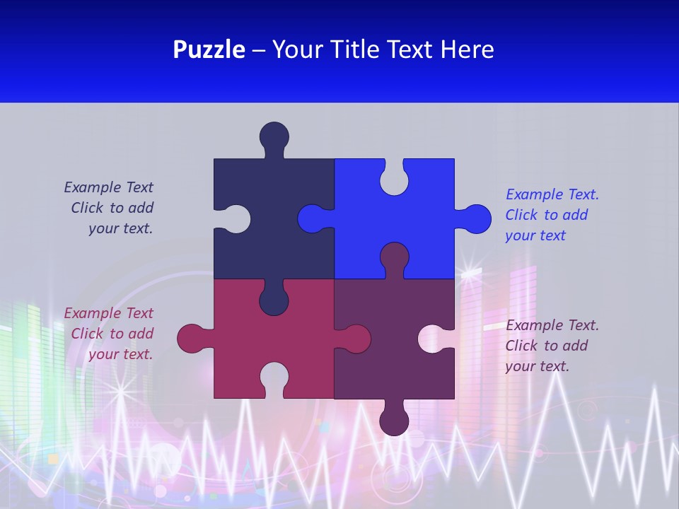 A Colorful Abstract Background With Sound Waves PowerPoint Template