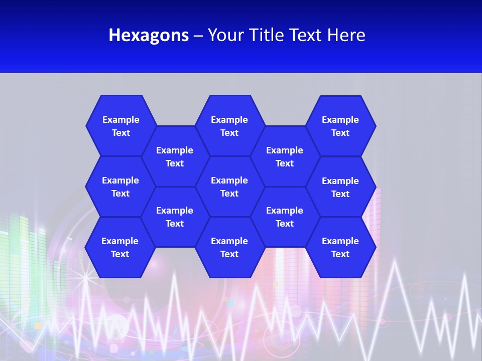 A Colorful Abstract Background With Sound Waves PowerPoint Template