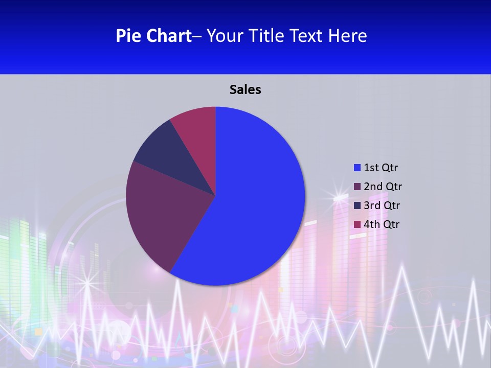A Colorful Abstract Background With Sound Waves PowerPoint Template