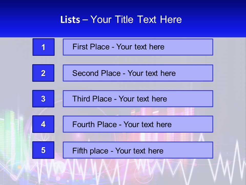 A Colorful Abstract Background With Sound Waves PowerPoint Template