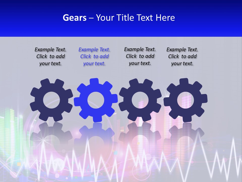 A Colorful Abstract Background With Sound Waves PowerPoint Template