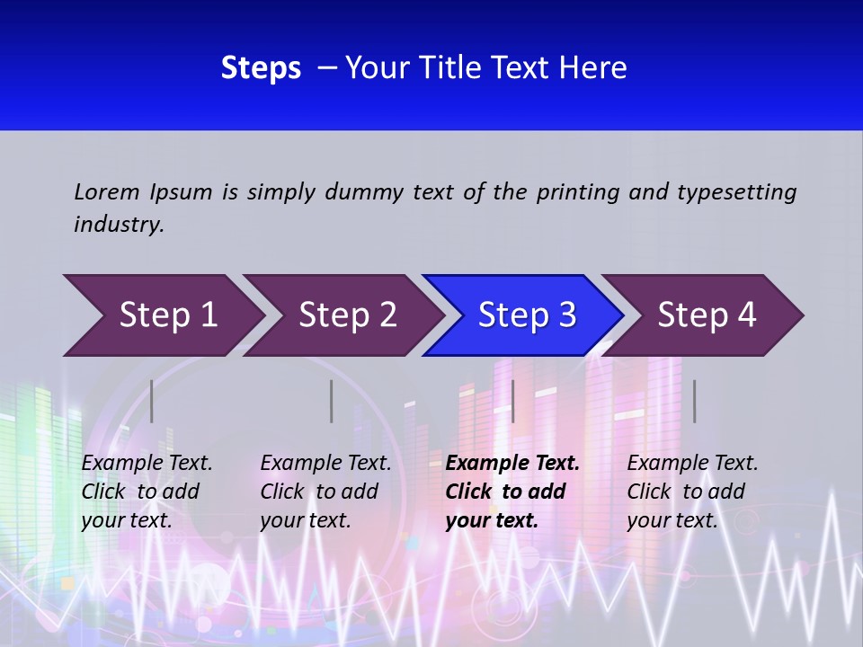 A Colorful Abstract Background With Sound Waves PowerPoint Template