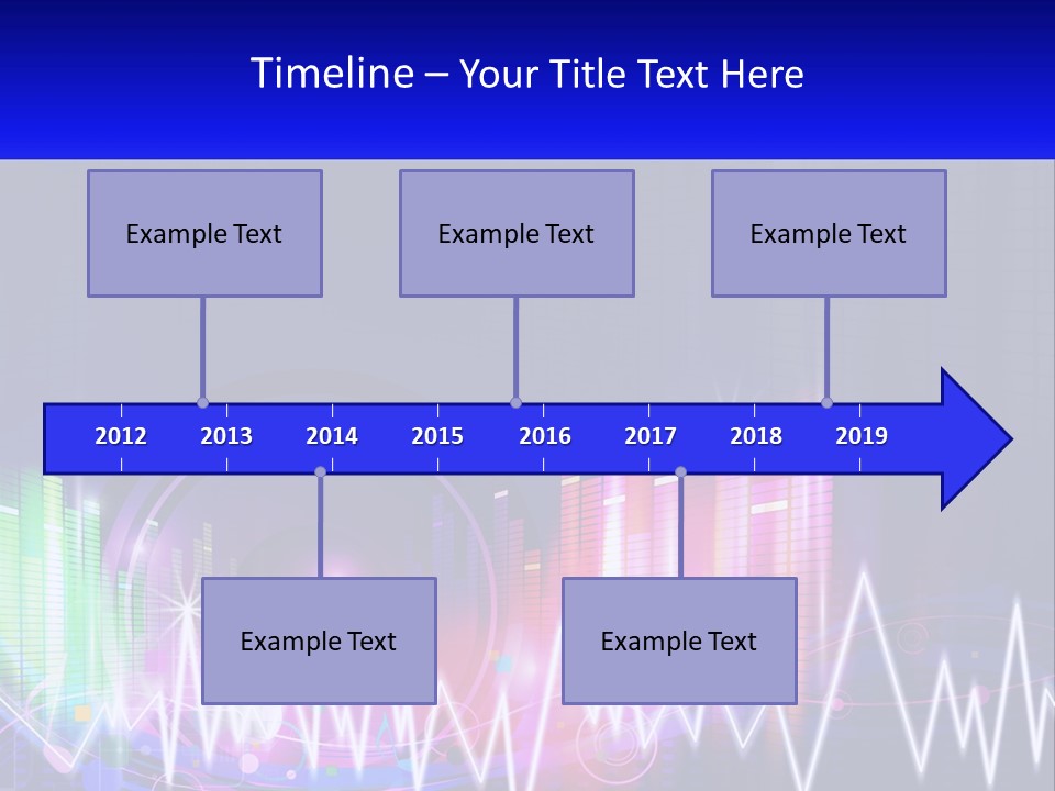 A Colorful Abstract Background With Sound Waves PowerPoint Template