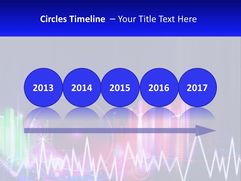 A Colorful Abstract Background With Sound Waves PowerPoint Template