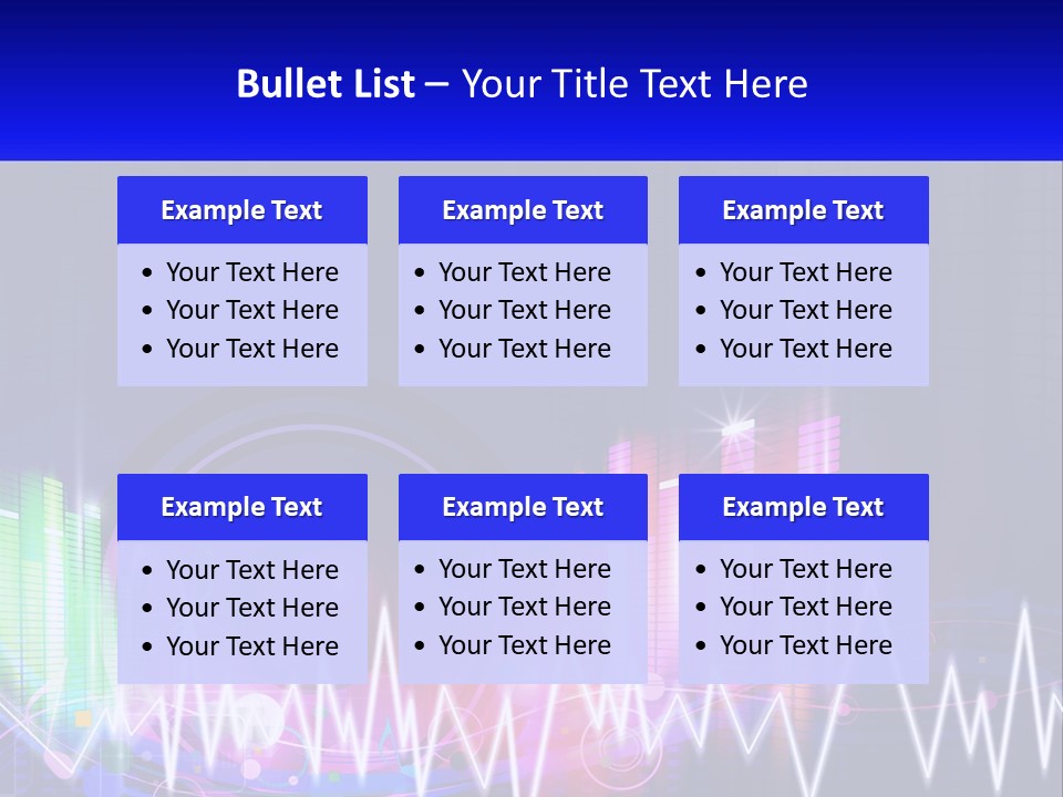 A Colorful Abstract Background With Sound Waves PowerPoint Template