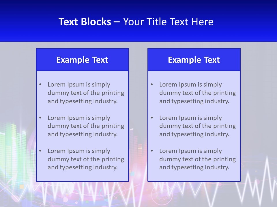 A Colorful Abstract Background With Sound Waves PowerPoint Template