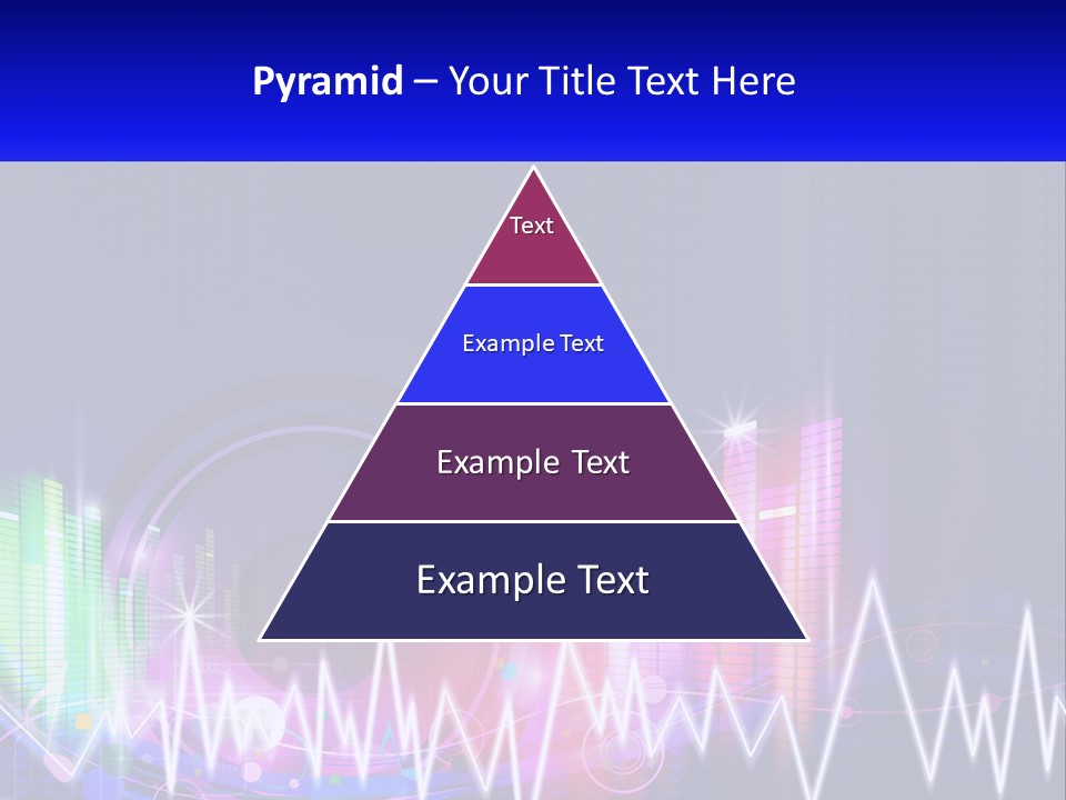 A Colorful Abstract Background With Sound Waves PowerPoint Template
