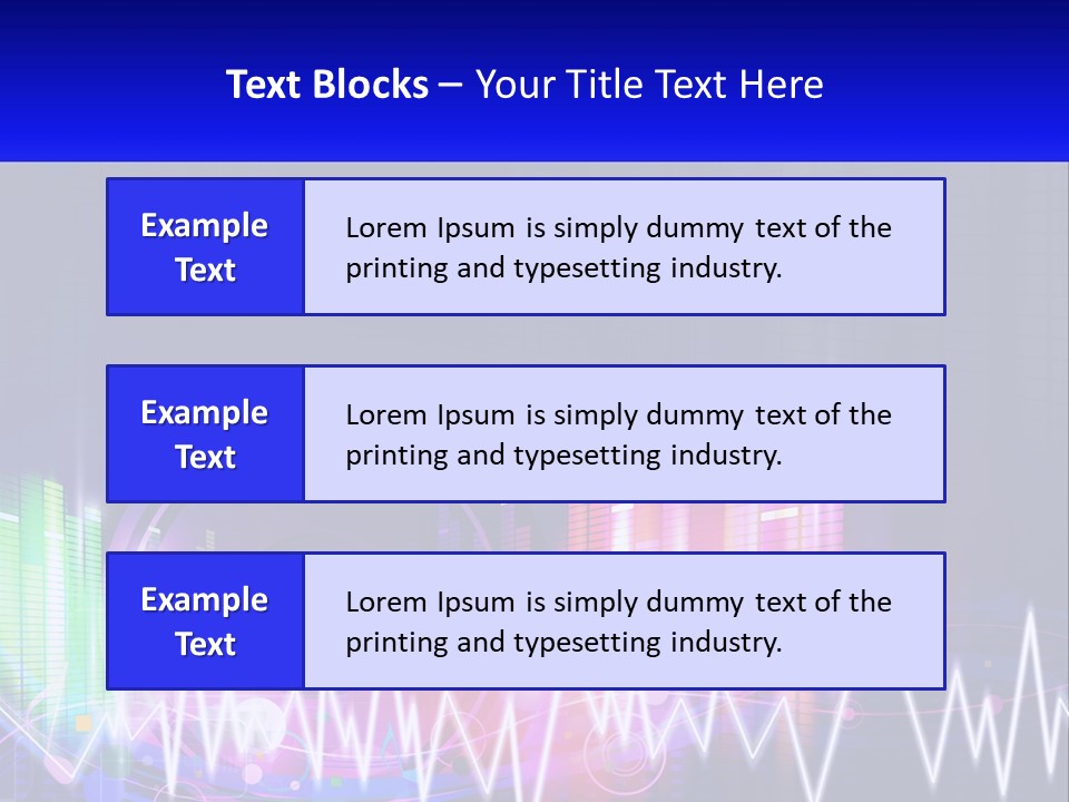 A Colorful Abstract Background With Sound Waves PowerPoint Template
