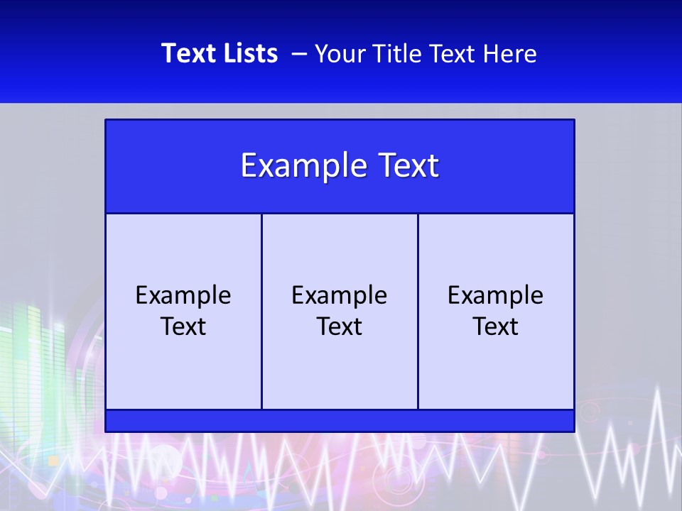 A Colorful Abstract Background With Sound Waves PowerPoint Template