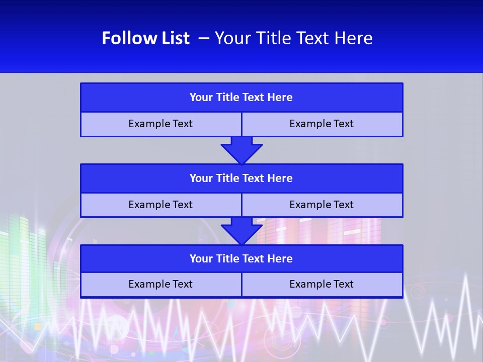 A Colorful Abstract Background With Sound Waves PowerPoint Template
