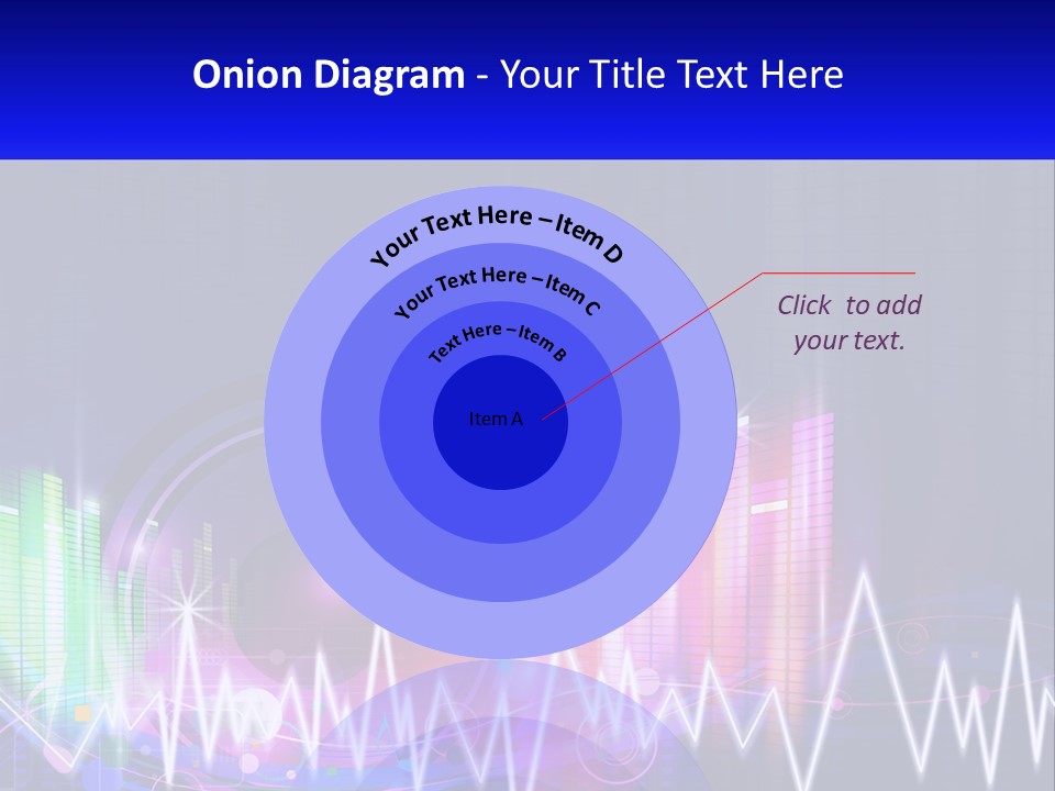 A Colorful Abstract Background With Sound Waves PowerPoint Template