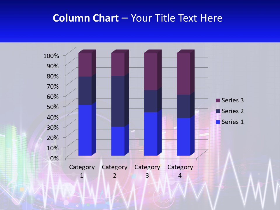 A Colorful Abstract Background With Sound Waves PowerPoint Template