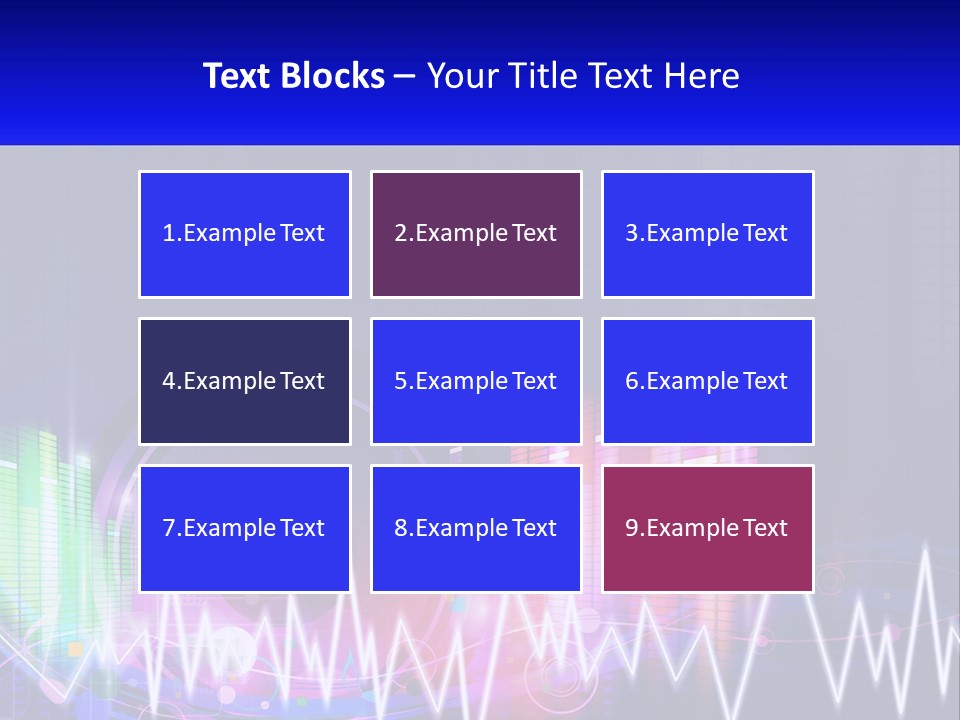 A Colorful Abstract Background With Sound Waves PowerPoint Template