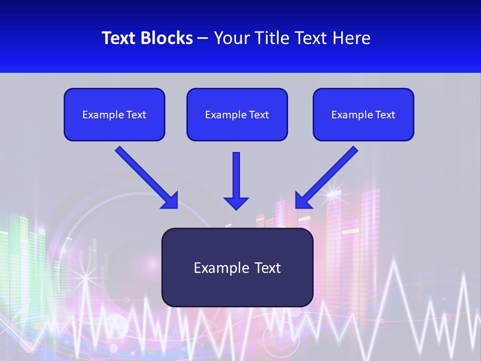 A Colorful Abstract Background With Sound Waves PowerPoint Template