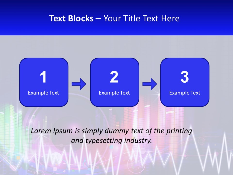 A Colorful Abstract Background With Sound Waves PowerPoint Template