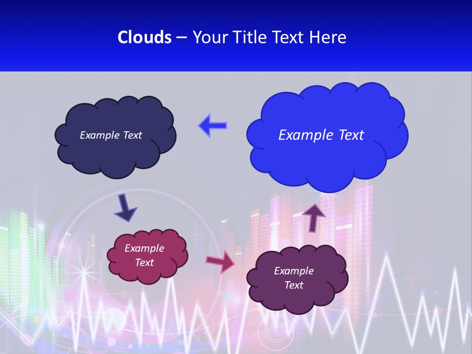 A Colorful Abstract Background With Sound Waves PowerPoint Template