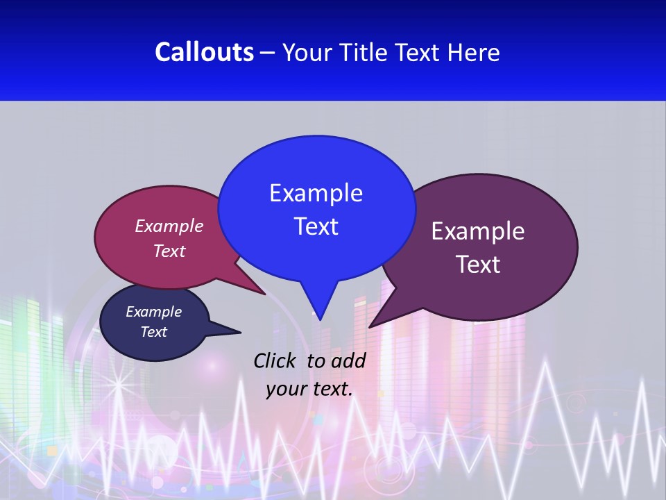 A Colorful Abstract Background With Sound Waves PowerPoint Template
