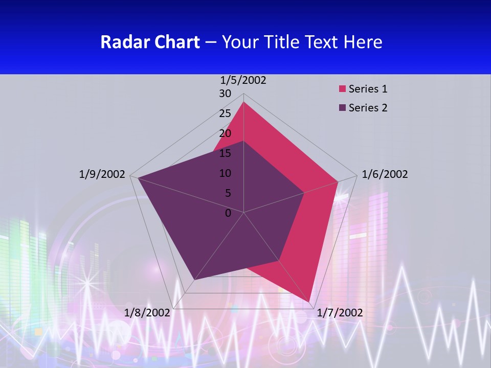 A Colorful Abstract Background With Sound Waves PowerPoint Template