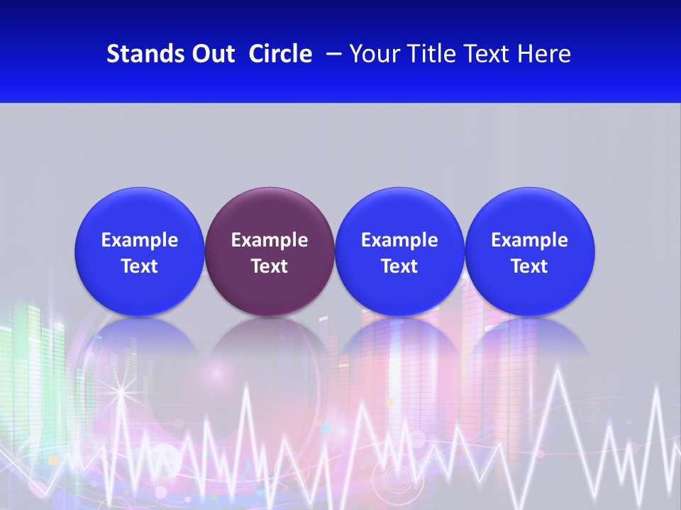 A Colorful Abstract Background With Sound Waves PowerPoint Template