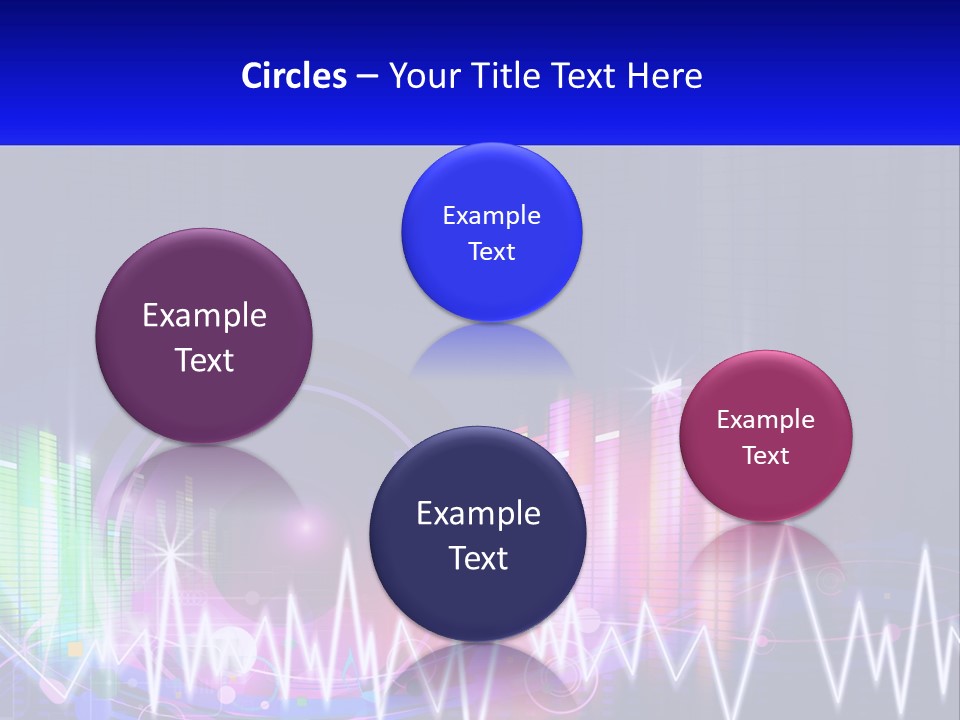 A Colorful Abstract Background With Sound Waves PowerPoint Template