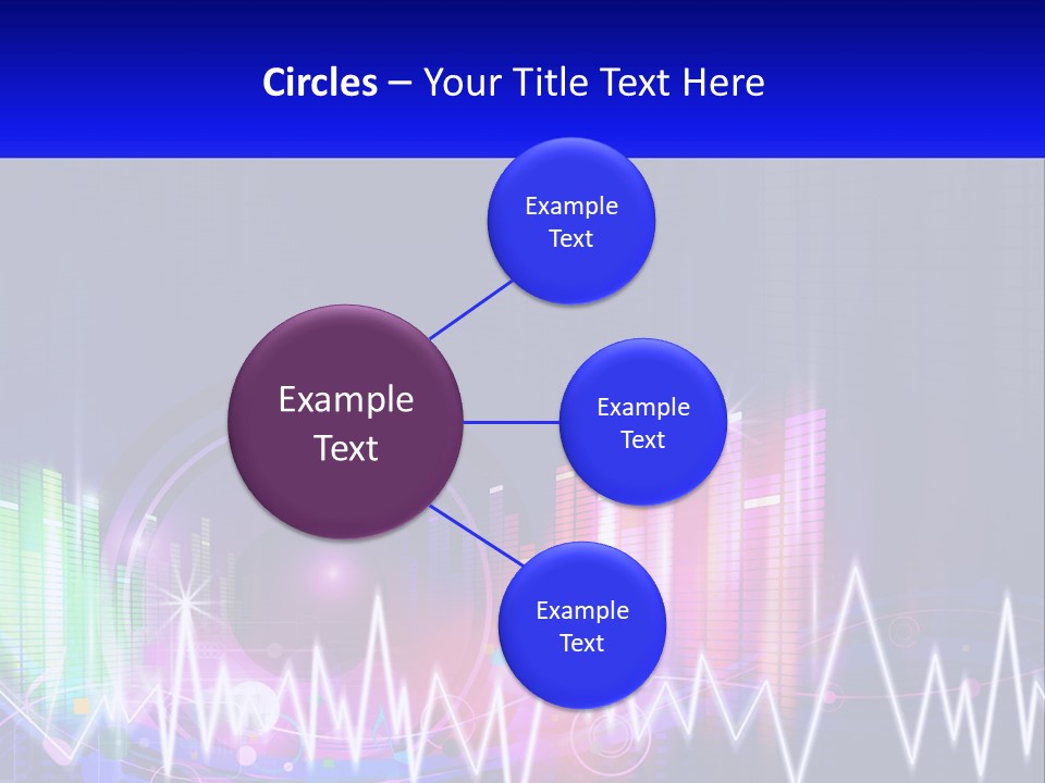 A Colorful Abstract Background With Sound Waves PowerPoint Template