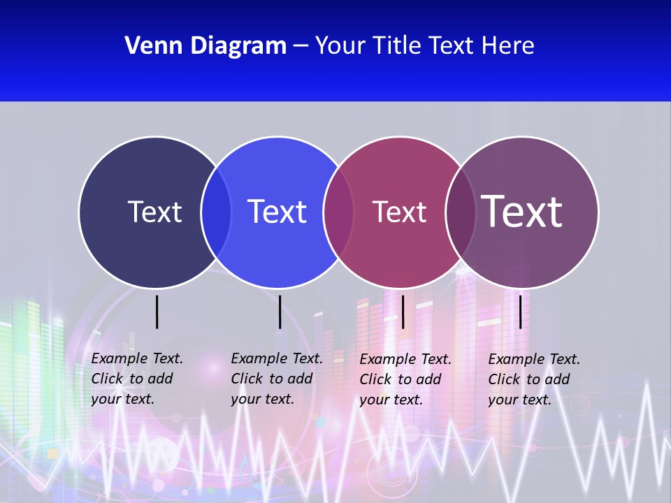 A Colorful Abstract Background With Sound Waves PowerPoint Template