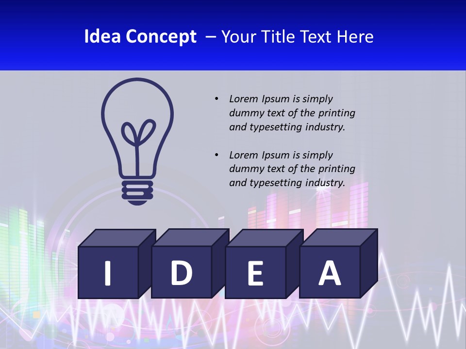 A Colorful Abstract Background With Sound Waves PowerPoint Template