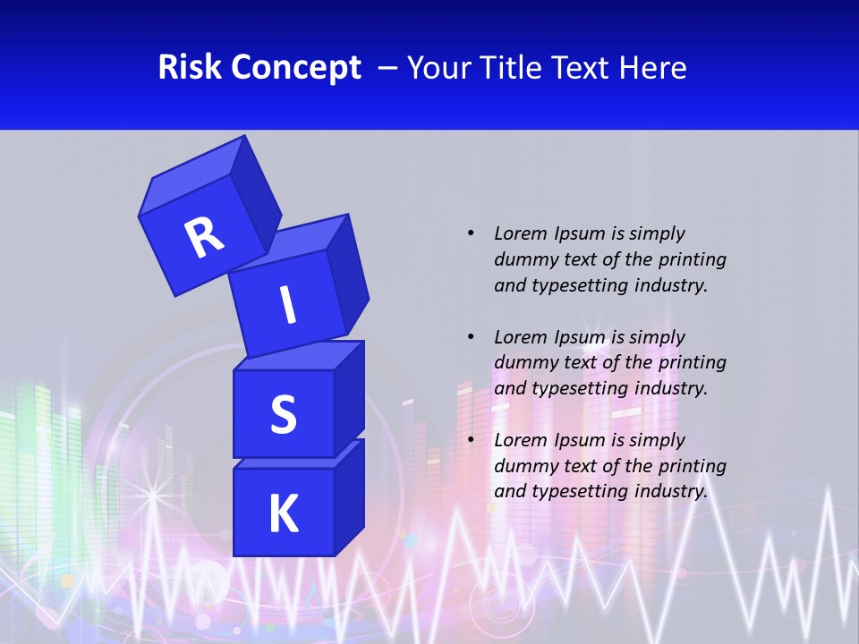 A Colorful Abstract Background With Sound Waves PowerPoint Template