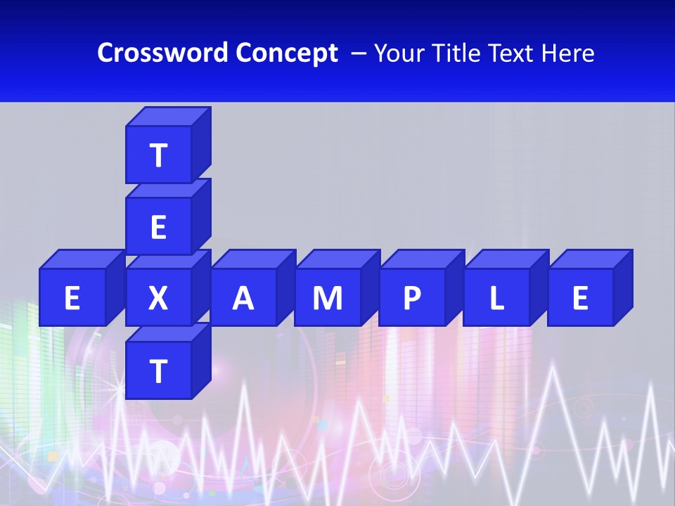 A Colorful Abstract Background With Sound Waves PowerPoint Template