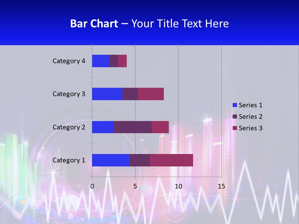 A Colorful Abstract Background With Sound Waves PowerPoint Template