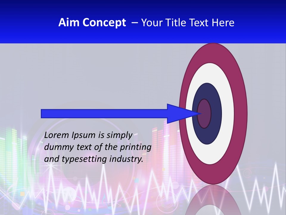 A Colorful Abstract Background With Sound Waves PowerPoint Template