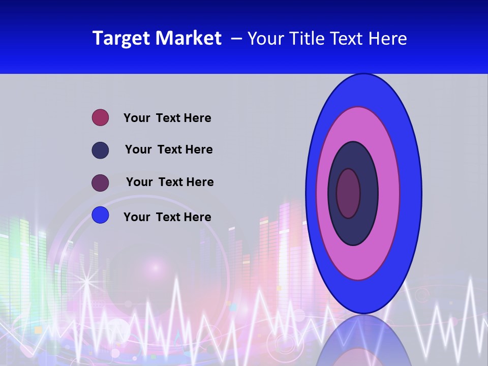 A Colorful Abstract Background With Sound Waves PowerPoint Template