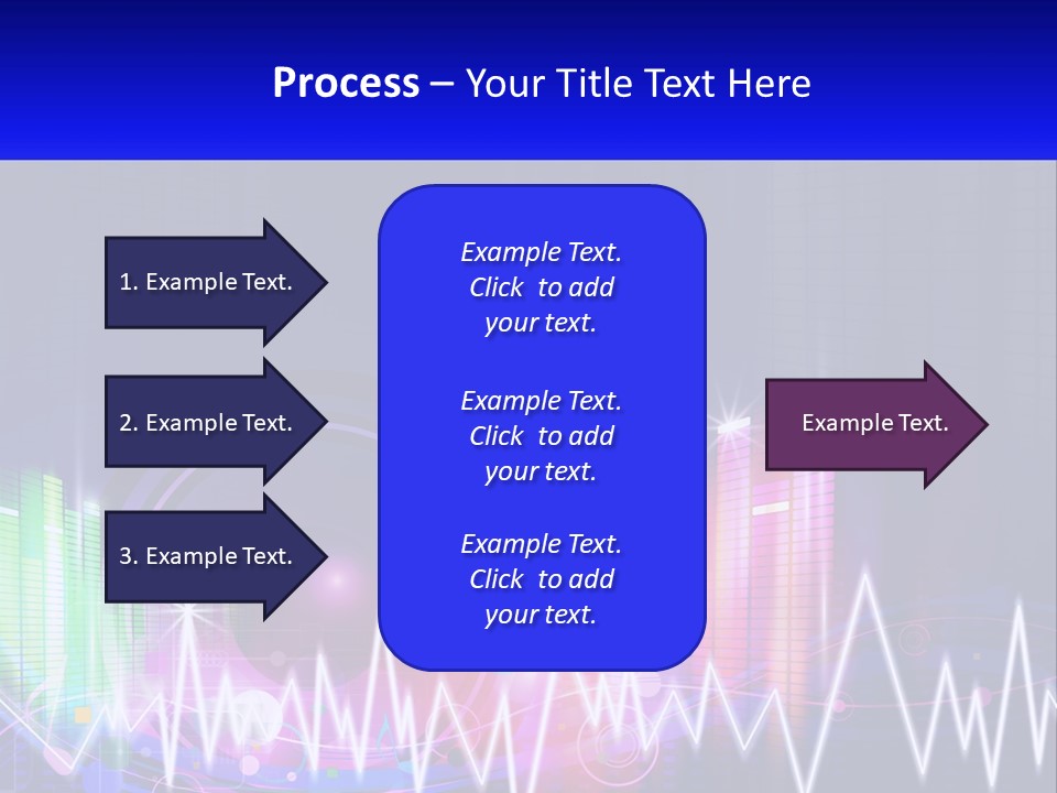 A Colorful Abstract Background With Sound Waves PowerPoint Template