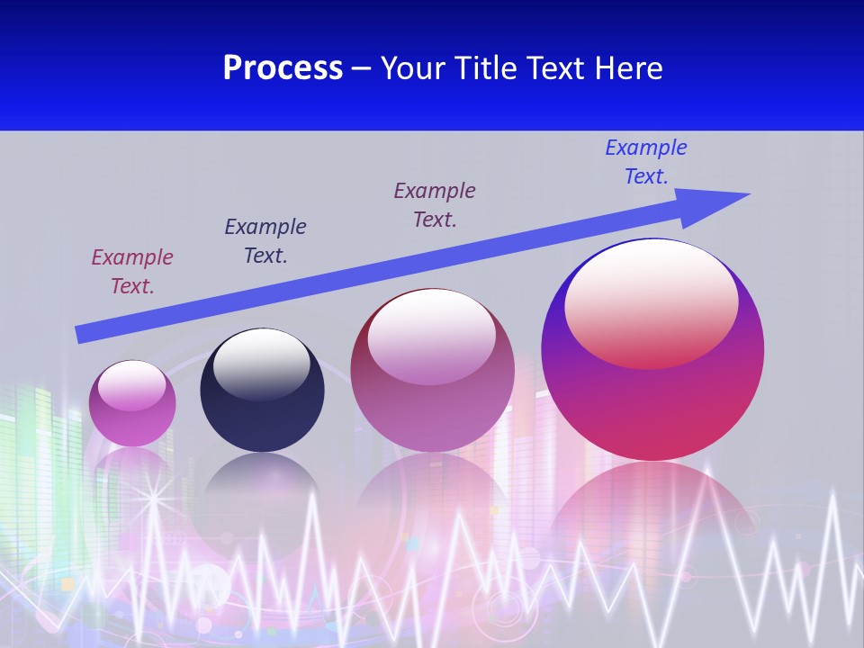 A Colorful Abstract Background With Sound Waves PowerPoint Template