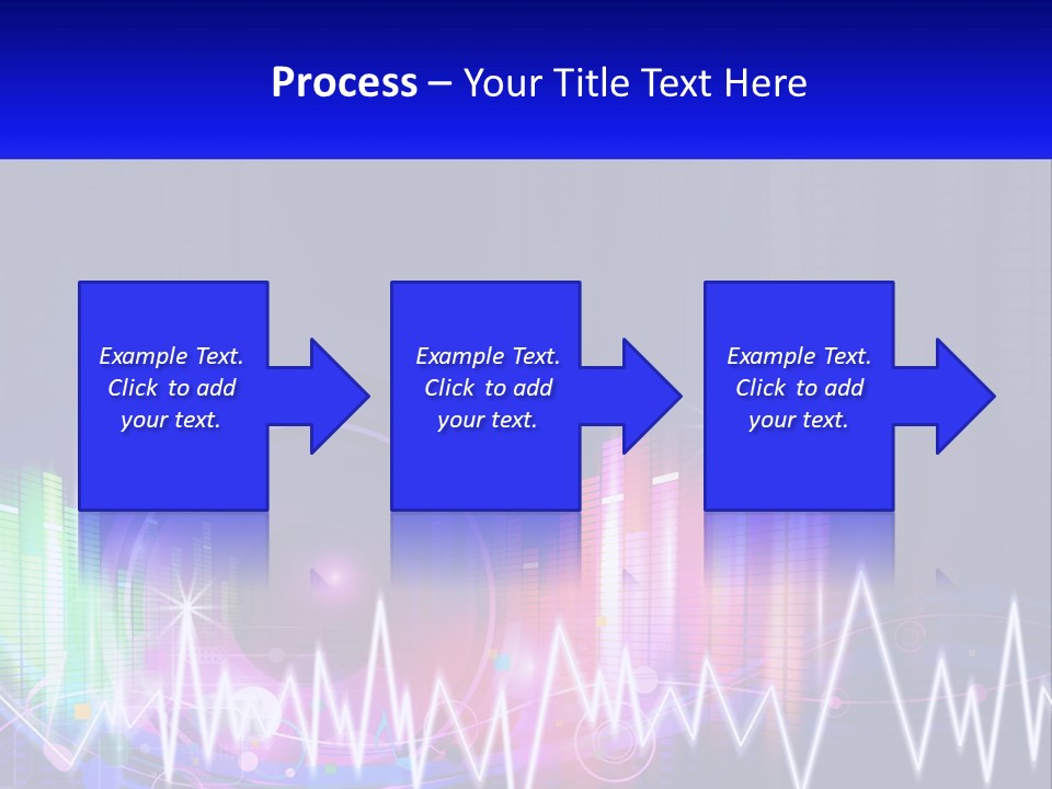 A Colorful Abstract Background With Sound Waves PowerPoint Template