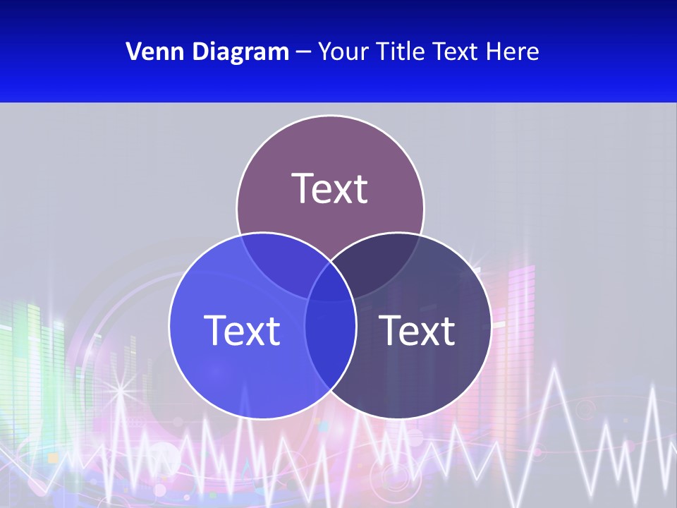 A Colorful Abstract Background With Sound Waves PowerPoint Template